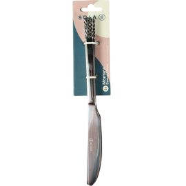 LOT DE 3 COUTEAUX À DESSERT 21,5 CM EN ACIER INOXYDABLE MANCHE MARTELÉ MONTANA