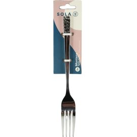 LOT DE 3 FOURCHETTES DE TABLE 21 CM EN ACIER INOXYDABLE MANCHE MARTELÉ MONTANA