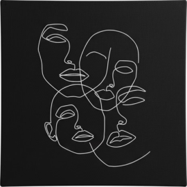 TABLEAU IMPRIMÉ VISAGE SUR TOILE 30 CM X 30 CM