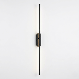 APPLIQUE MURALE LED DESIGN NOIRE LYSA 12 W BLANC CHAUD 3000 K HAUTEUR 600 MM