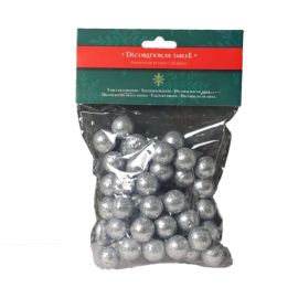 DÉCORATION DE TABLE FORME BOULE ARGENT X50
