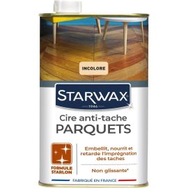 CIRE LIQUIDE INCOLORÉE ANTI-TÂCHE POUR PARQUETS ET MEUBLES 1 LITRE STARWAX