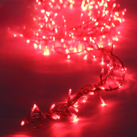 GUIRLANDE LUMINEUSE CLIGNOTANTE 500 LEDS ROUGES 25 M AVEC MINUTERIE