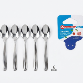 SET DE 12 CUILLÈRES À MOKA EN ACIER INOXYDABLE EFFET MIROIR LAMACOM DIAFA