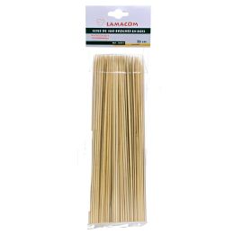 100 BROCHES EN BOIS 25 CM LAMACOM