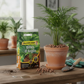 SAC DE BILLES D’ARGILE EXPANSÉE POUR DRAINAGE ET AÉRATION DES PLANTES 12 LITRES