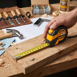 MÈTRE RUBAN PROFESSIONNEL 5 MÈTRES X 25 MILLIMÈTRES AVEC VERROUILLAGE AUTOMATIQUE INGCO