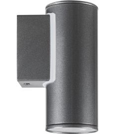 APPLIQUE MURALE EXTÉRIEURE RIGA EN ACIER GALVANISÉ ANTHRACITE AVEC AMPOULE LED GU10