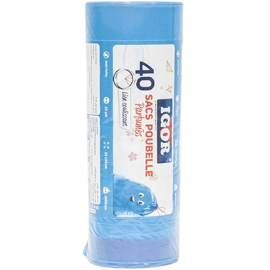 40 SACS POUBELLE PARFUMÉS BLEUS 30 L