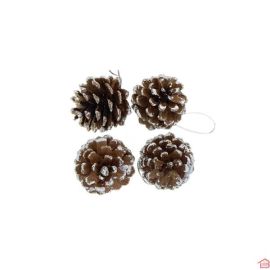 DÉCORATION DE NOEL POMME DE PIN - DIM: 3*5CM