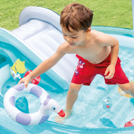 AIRE DE JEUX AQUATIQUE GONFLABLE POUR ENFANTS AVEC TOBOGGAN ALLIGATOR 201 X 170 X 84 CENTIMÈTRES