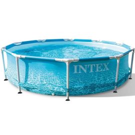 PISCINE TUBULAIRE RONDE METAL FRAME OCEAN 305 X 76 CM INTEX AVEC POMPE DE FILTRATION JARDIN FAMILLE INSTALLATION RAPIDE