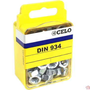 LOT DE 75 ÉCROUS HEXAGONAL EN ACIER ZINGUÉ DIN 934 M5