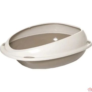 BAC À LITIÈRE POUR CHAT EN PLASTIQUE SHUTTLE 45 X 36 X 15,5 CM CAISSE À SABLE ET TOILETTES POUR CHAT