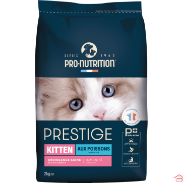 CROQUETTES POUR CHATON PRO-NUTRITION PRESTIGE KITTEN 2 KILOGRAMMES AU POULET, CANARD, DINDE ET POISSON