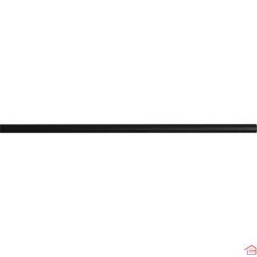 TUBE DE TRINGLE À RIDEAUX EN FER FORGÉ NOIR MAT DIAMÈTRE 20 MM LONGUEUR 150 CM