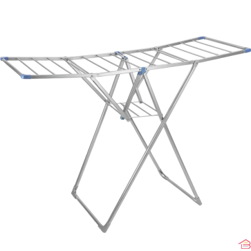 ÉTENDOIR À LINGE PLIABLE EN ACIER INOXYDABLE GRAND MODÈLE À HAUTEUR AJUSTABLE