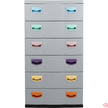 MEUBLE DE RANGEMENT 6 TIROIRS HAUTE RÉSISTANCE MAJESTIC AVEC ORGANISATEUR MULTI NIVEAUX