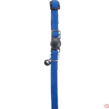 COLLIER RÉGLABLE EN NYLON POUR CHAT AVEC CLOCHETTE ET FERMETURE DE SÉCURITÉ 33 CM