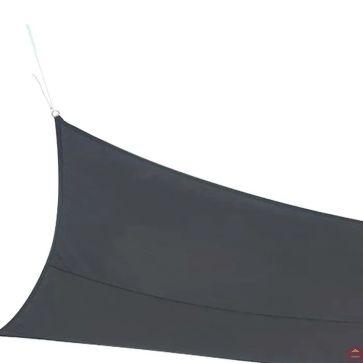 VOILE D’OMBRAGE RECTANGULAIRE ANTHRACITE 4X3 M EN POLYESTER 160 GR/M²