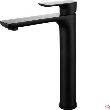 MITIGEUR DE LAVABO À BEC HAUT NOIR MAT EN LAITON POUR SALLE DE BAIN SÉRIE LILA MOMALI