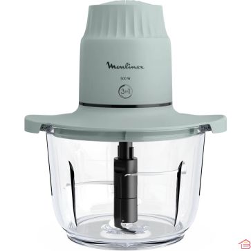 HACHOIR ÉLECTRIQUE MULTIFONCTION 3 EN 1 500 WATTS BOL EN VERRE 2 LITRES MOULINEX CHOPPEO