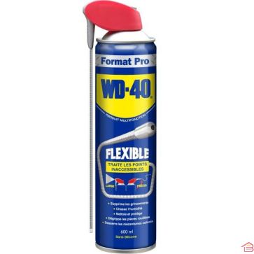 SPRAY MULTIFONCTION FLEXIBLE WD-40 600 ML AVEC TUBE PLIABLE 18 CM