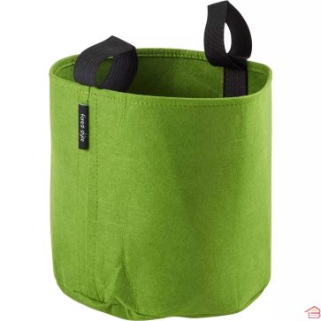 SAC DE PLANTATION EN FEUTRE GÉOTEXTILE 12,3 L VERT AVEC POIGNÉES REPLIABLES
