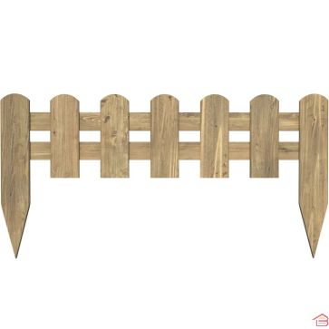 BORDURE DE JARDIN EN BOIS TRAITÉ AUTOCLAVE PIN SYLVESTRE 60 CM HAUTEUR 15 À 30 CM SIENNA
