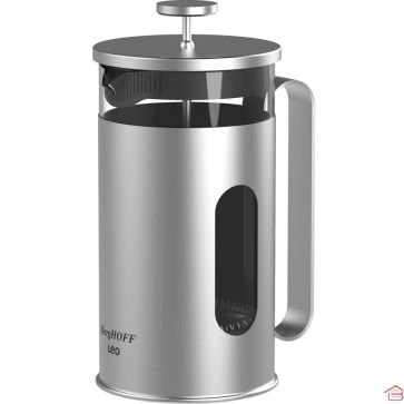 CAFETIÈRE À PISTON EN VERRE RÉSISTANT À LA CHALEUR ET ACIER INOXYDABLE 0,60 L BERGHOFF POUR CAFÉ FILTRE MANUEL