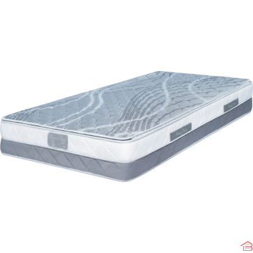 MATELAS RIVIERA ALESE 190X090 GRIS FONCÉ EN MOUSSE HAUTE DENSITÉ AVEC FACE ÉTÉ / HIVER HAPPY DREAM
