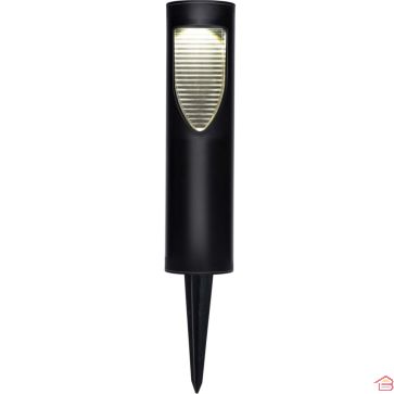 LAMPE SOLAIRE DE JARDIN AVEC PIQUET ÉCLAIRAGE LED BLANC CHAUD GRUNDIG 44,5 CM NOIR
