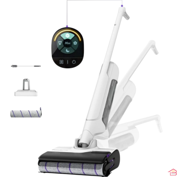 ASPIRATEUR LAVEUR SANS FIL EAU ET POUSSIÈRE X-CLEAN 10 ROWENTA BLANC ET ARGENT