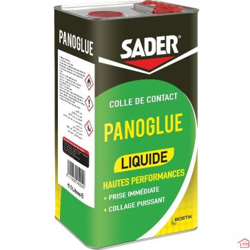 COLLE NÉOPRÈNE PROFESSIONNELLE PANOGLUE 5 LITRES POUR BOIS STRATIFIÉS ET MATÉRIAUX MULTI-USAGES