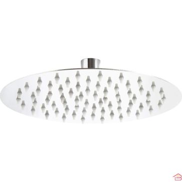 POMME DE DOUCHE RONDE ULTRA PLATE EN ACIER INOXYDABLE 30 CENTIMÈTRES CHROMÉE