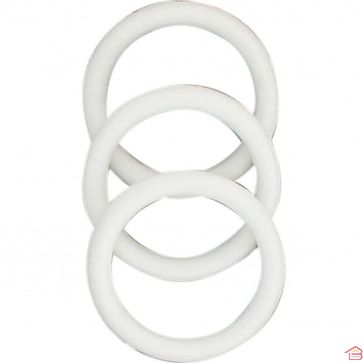 ANNEAUX EN PVC BLANC 25 MILLIMÈTRES LOT DE 10 ANNEAUX POLYVALENTS POUR ORGANISATION ET RANGEMENT