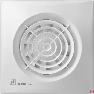 EXTRACTEUR AÉRATEUR SILENCIEUX MURAL SILENT 100 CZ 230V BLANC AVEC CLAPET ANTI-RETOUR
