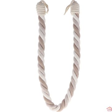 EMBRASSE DE RIDEAU EN CÂBLE DE COTON TAUPE 72 CM