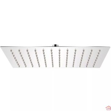 POMME DE DOUCHE CARRÉE ULTRA PLATE EN ACIER INOXYDABLE CHROMÉ 30 X 30 CENTIMÈTRES