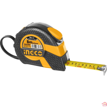 MÈTRE RUBAN PROFESSIONNEL 8 MÈTRES X 25 MILLIMÈTRES AVEC VERROUILLAGE AUTOMATIQUE INGCO