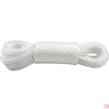 CORDE À LINGE EN NYLON BLANC 20 MÈTRES POUR ÉTENDRE LE LINGE ET USAGES MULTIPLES