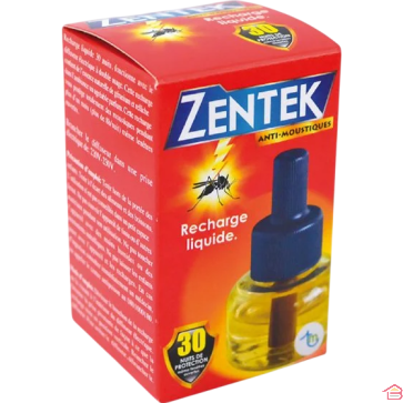 RECHARGE LIQUIDE ANTI-MOUSTIQUES ZENTEK POUR DIFFUSEUR ÉLECTRIQUE PROTECTION 30 NUITS