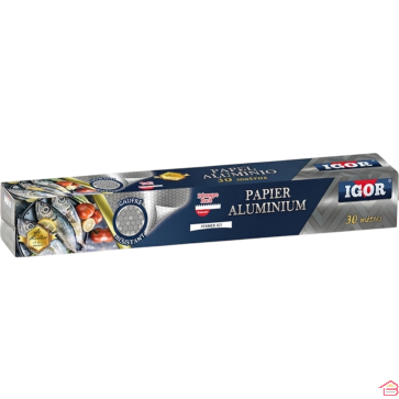 PAPIER ALUMINIUM ALIMENTAIRE ULTRA RÉSISTANT GAUFRÉ 30 M AVEC DÉCOUPE FACILE