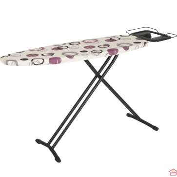 TABLE À REPASSER PLIABLE RÉGLABLE AVEC HOUSSE COTON ET SUPPORT STABLE 40X124 CENTIMÈTRES TAURUS SENSITY