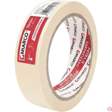 RUBAN DE MASQUAGE ADHÉSIF POUR PEINTURE ET PROTECTION DES SURFACES 18 MMX45 M