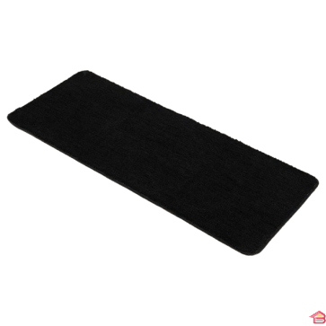 TAPIS MICROFIBRE DOUBLE VASQUE 50 X 120 CM - NOIR