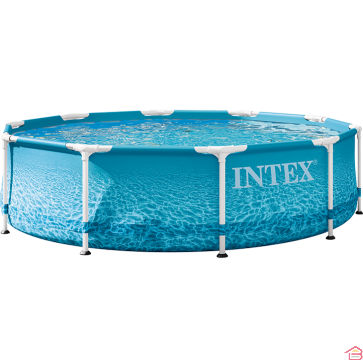 PISCINE TUBULAIRE RONDE METAL FRAME OCEAN 305 X 76 CM INTEX AVEC POMPE DE FILTRATION JARDIN FAMILLE INSTALLATION RAPIDE