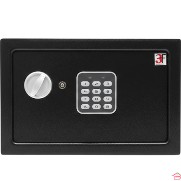 COFFRE FORT ÉLECTRONIQUE BASIQUE À CODE PROGRAMMABLE 200 X 310 X 200 MM AVEC CLÉS DE SECOURS