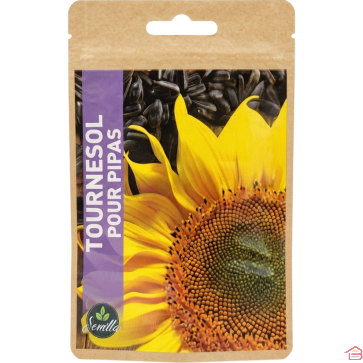 SACHET DE GRAINES DE TOURNESOL POUR PIPAS COMESTIBLES 5 GRAMMES À CULTIVER AU JARDIN POTAGER ET BALCON