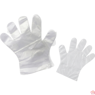 GANTS À USAGE UNIQUE X100 TAILLE L EN PLASTIQUE POUR CUISINE, MÉNAGE, NETTOYAGE ET MANIPULATIONS